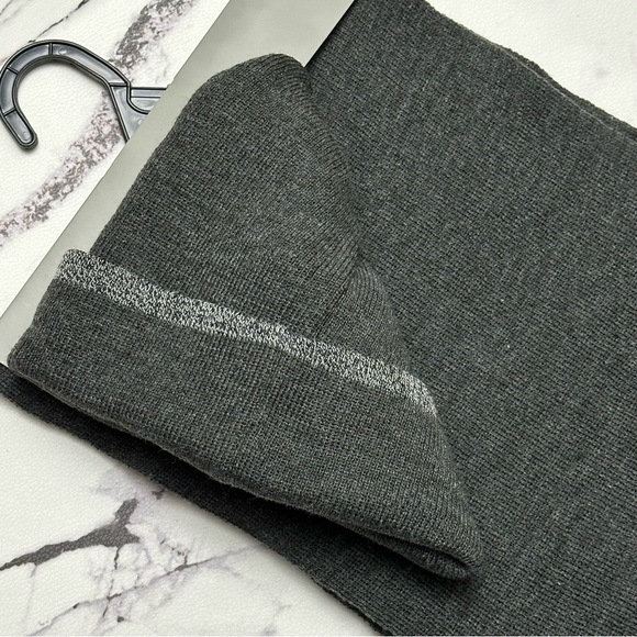 Reaction Kenneth Cole Men’s Gift Set Winter Scarf Cuffed Beanie Hat Charcoal NWT - Picture 7 of 16